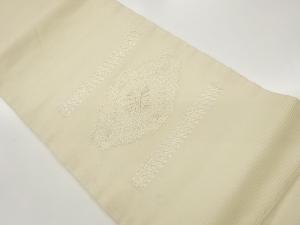 絽カットワーク菱模様開き名古屋帯（額縁仕立て）